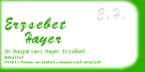 erzsebet hayer business card